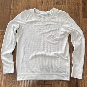 lululemon athletica White Perforated Long Sleeve Top
